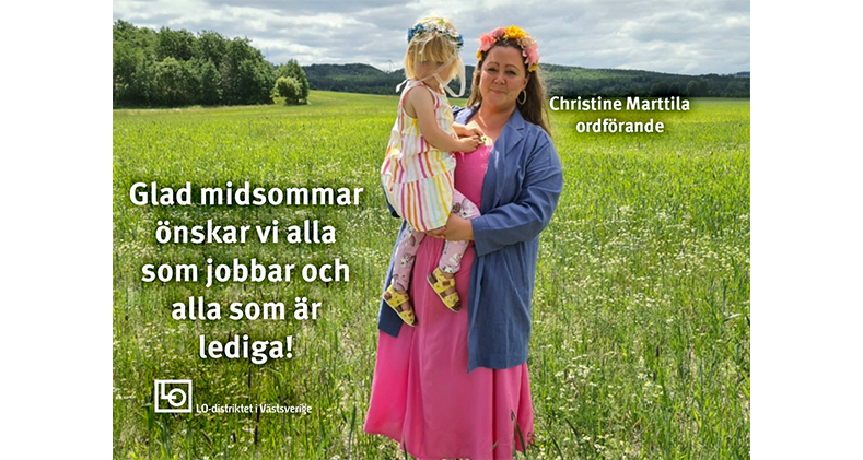 Christine Marttila önskar glad midsommar